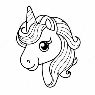 Unicorn Emoji Coloring Page | Unicorn Emoji coloring page