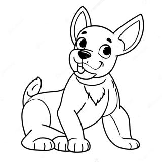 Playful Belgian Malinois Puppy Coloring Page | Belgian Malinois coloring page