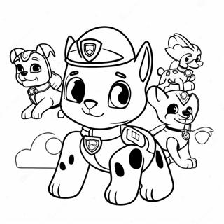 Paw Patrol Moto Pups Coloring Page | Paw Patrol Moto Pups coloring page