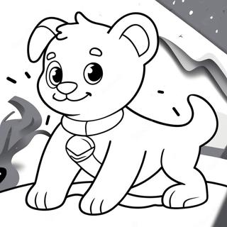 Chase the Brave Moto Pup Coloring Page | Paw Patrol Moto Pups coloring page