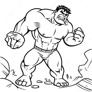 Hulk Smashing Abomination Coloring Page | Hulk vs Abomination coloring page
