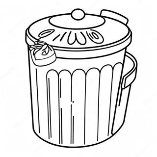 Trash Can Coloring Page | Trash Can coloring page