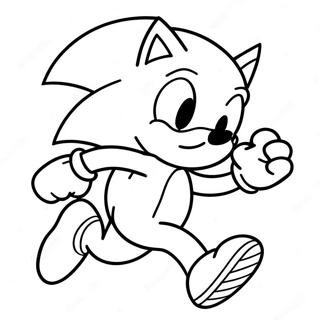 Sonic Running Fast Coloring Page | Sonic Superstars coloring page