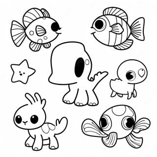 Colorful Flippy Animals Coloring Page | Flippy coloring page