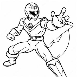 Power Rangers Megaforce Action Pose Coloring Page | Power Rangers Megaforce coloring page