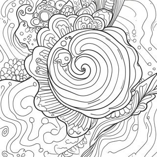 Colorful Galaxy Scene Coloring Page | Galaxy Space for Adults coloring page