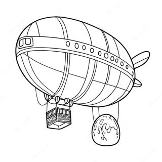 Blimp Coloring Page | Blimp coloring page
