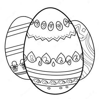 Colorful Easter Egg Addition Coloring Page | Easter Math WorkPages coloring page