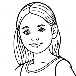 Realistic Girl Portrait Coloring Page | Realistic Girl coloring page