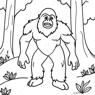 Sneaky Sasquatch Coloring Page | Sneaky Sasquatch coloring page