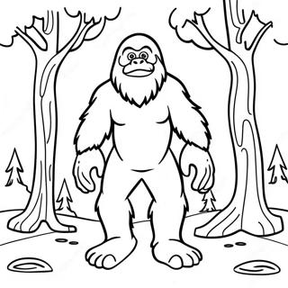 Sasquatch Sournois Coloriages