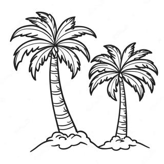 Palm Tree Coloring Page | Palm coloring page