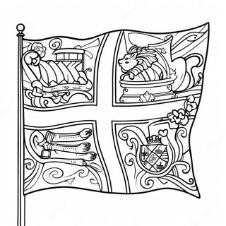 England Flag Coloring Page | England coloring page