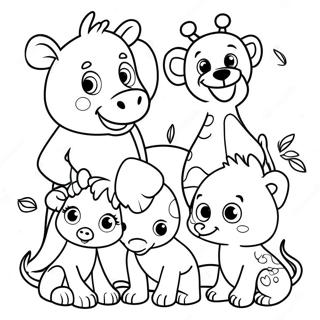 Whimsical Zoo Animals Coloring Page | If I Ran the Zoo coloring page