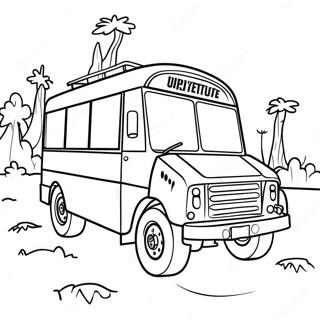 Epic Fortnite Battle Bus Adventure Coloring Page | Fortnite Battle Bus coloring page