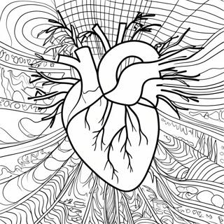 Heart and Blood Vessels Coloring Page | Circulatory System Sheet coloring page