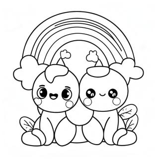 Cheerful Blue Rainbow Friends Coloring Page | Blue Rainbow Friends coloring page