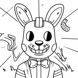 Glitchtrap Coloring Page | Glitchtrap coloring page