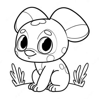 Tikki the Lucky Kwami Coloring Page | Kwami Miraculous Ladybug coloring page