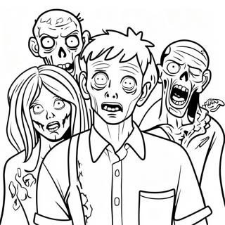 Page à colorier Zombie de Tous Nous Sommes Morts | Page de coloriage Tous nos morts
