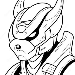 Protogen Character Coloring Page | Protogen coloring page