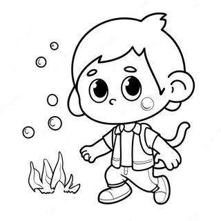 Adventurous Cousin Coloring Page | Cousin coloring page