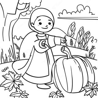 Thankful Harvest Bible Coloring Page | Fall Bible coloring page
