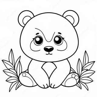Cute Panda Face Coloring Page | Panda Face coloring page