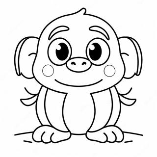 Cute Nab Nab Character Coloring Page | Nab Nab coloring page