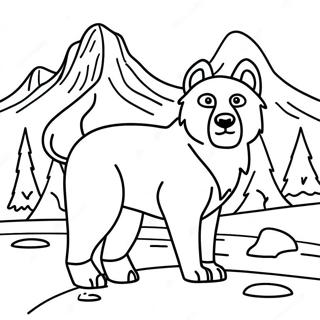 Mountain Animals Coloring Page | Mountain Animals coloring page