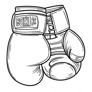 Boxing Gloves Coloring Page | Boxing coloring page