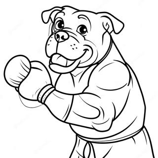 Boxer in Action Coloring Page | Boxing coloring page