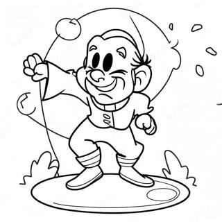 Magical Rumpelstiltskin Spinning Gold Coloring Page | Rumpelstiltskin coloring page