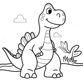 Rex the Friendly Dinosaur Coloring Page | Rex Toy Story coloring page