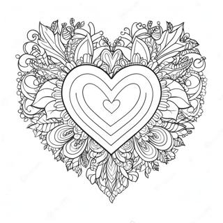 Sparkling Ruby Heart Coloring Page | Ruby coloring page