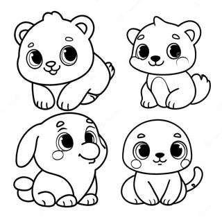 Adorable Baby Animals Coloring Page | Babies coloring page