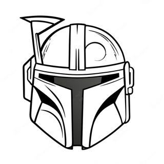 Mandalorian Helmet Coloring Page | Mandalorian Helmet coloring page