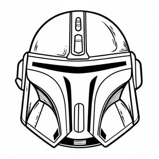 Detailed Mandalorian Helmet Coloring Page | Mandalorian Helmet coloring page