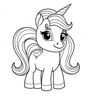 Sparkling Rarity Unicorn Coloring Page | Rarity coloring page