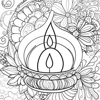 Diya Coloring Page | Diya coloring page