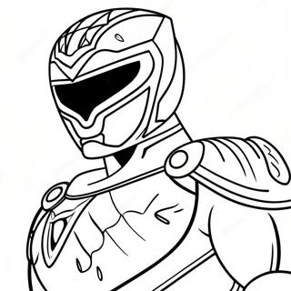 Mighty Morphin Green Ranger Coloring Page | Green Ranger coloring page