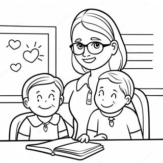 Cute Teacher Appreciation Coloring Pages