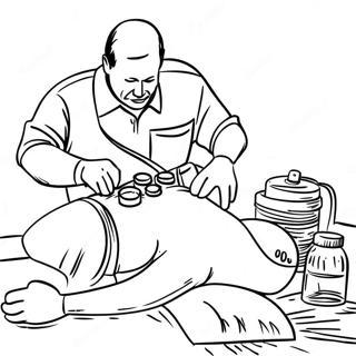 CPR Techniques Coloring Page | CPR coloring page