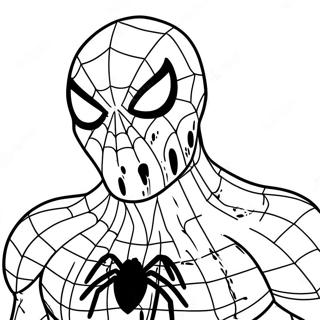 Zombie Spiderman Coloring Page | Zombie Spiderman coloring page