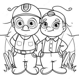 Bernard and Bianca in Adventure Coloring Page | The Rescuers coloring page