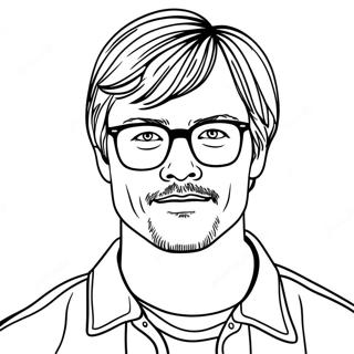 Jeffrey Dahmer Portrait Coloring Page | Jeffrey Dahmer coloring page