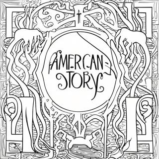 American Horror Story Logo Ausmalbild | Amerikanische Horrorgeschichte Ausmalbild