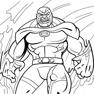 Menacing Darkseid in Battle Coloring Page | Darkseid coloring page