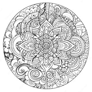 Psykedeliska Mandala Designer Färgläggningssida | Stoner Trippy för vuxna målarbild