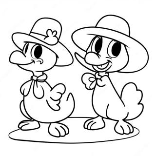 Three Caballeros Coloring Page | Three Caballeros coloring page